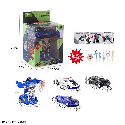 Робот  арт. B1528-8B  3види, інерц. машина у короб. 10,6*9*17см