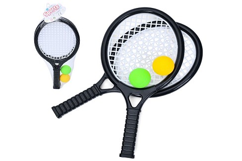 Ракетка MR 1236 (36шт) дитяча, 34см, м'яч 4,5см 2шт, сітка, 39-17-4,5см