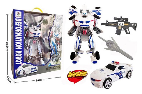 Трансформер арт. 6623B (18шт/2) полiцiя,у короб.35,5*34*12см