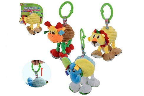 Брязкальце - підвіска арт.XQ384 (192шт/2) на ліжечко/візок тактильни частини,3 види мікс, пакет 14,5