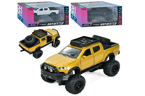 Джип AS-2233 (48шт) АвтоСвіт, 1:36, метал, інер-й, 12см, відч.двері, гум.колеса, 3 кольори, в кор-ці