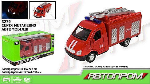 Машина метал 3279 (96шт/4) АВТОПРОМ",1:32-36,світло,в кор.15*7*6,8см"