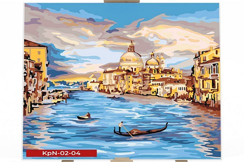 40см*40см кульок KpNе-02-04U №4 Венеція Картина за номерами на полотн  (10)