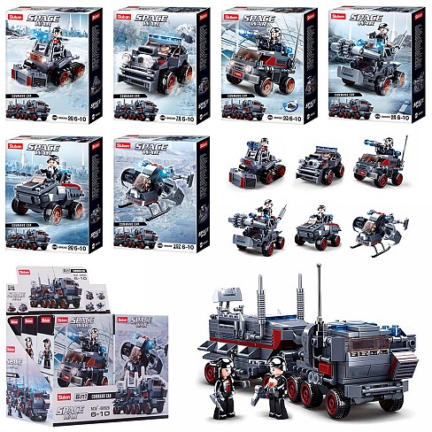 Конструктор SLUBAN M38-B0926 (108шт) військ.транспорт,фігурка,від78дет,6шт(6видів)в дисп.,29-20-14см