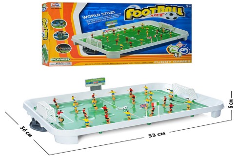 Футбол 68008 (18шт) 53-36-в6см, фігурки на пружинах, ворота, м'яч, прапор, в кор-ці, 53,5-37-6см