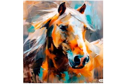 Набір для творчості YG0297 (120шт) алмазна мозаїка/діамантова мозаїка, 20-30см, кінь, у слюді, 7-23,