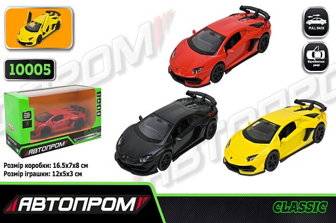 Іграшка машина мет. АВТОПРОМ  арт. 10005 (48шт/2)  5 Lamborghini Aventador SVJ63, відкр.двері, у ко"