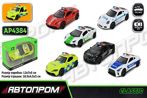 Машина мет. АВТОПРОМ  арт. AP4384 (96шт/2) 1:43, відкр.двері, короб.12 * 7 * 5см