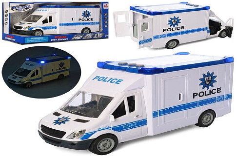 Спецтехніка 666-03 P (24) Поліція", розмір: 27х10х13 см, інерція, звуки, музика, підсвічування, від"