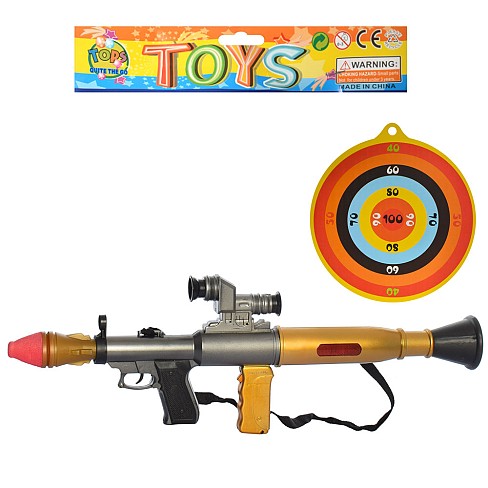 Автомат SA931-4 (72шт) гранатомет, 47,5см, мішень, звук, світло, бат, в кульку, 52-24-6,5см