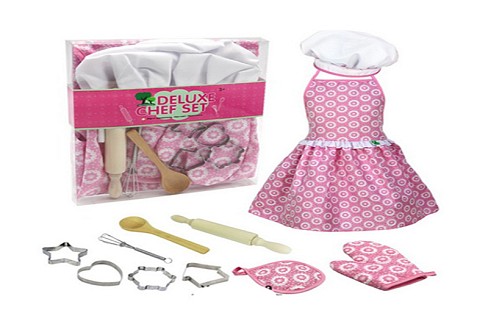 Кухар набір арт. WQ5198-5 (96шт/2)  фартук, шапочка, аксесуари для кухні короб. 23.5*2.5*28 см