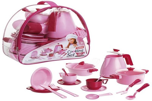 Набір посуду Cooking Set (39 pcs.) рожевий  Юн1764