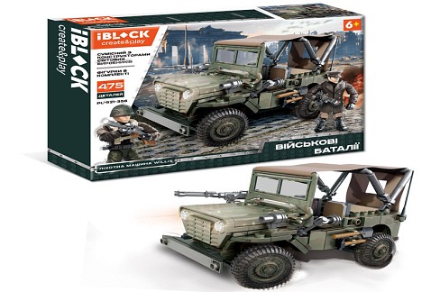Конструктор IBLOCK PL-921-356 (24шт/2) Військові баталії,475дет.,фігурки в комплекті,в кор.45*7*33с