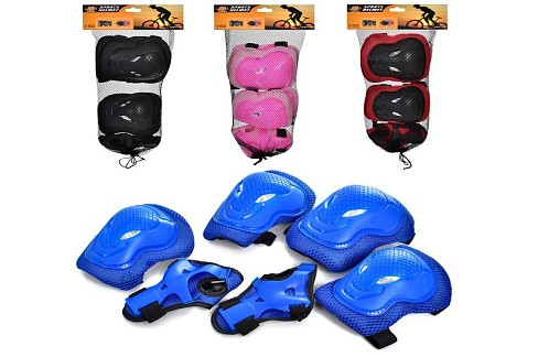 Захист MS 0339-1 (50шт) для колін, ліктів, зап'ясть, 4кольори,  в сітці, 24-43-10см