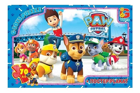 Пазли ТМ G-Toys" із серії "Paw Patrol" (Цуценячий патруль), 70 ел.  PW0824"