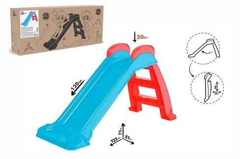 Гірка голуба (123 х 71 х 51 см) Тех8065 довжина спуску - 120 см.