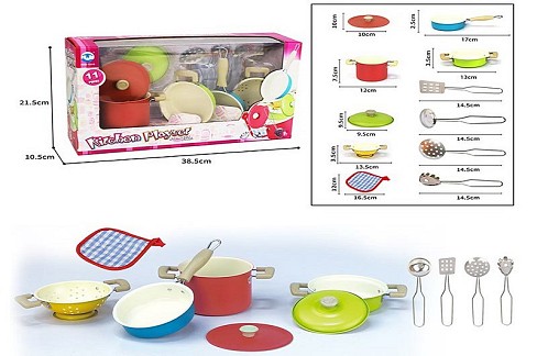 Набір посуду 3815-7A метал.кор.38,5*10,5*21,5 /24/