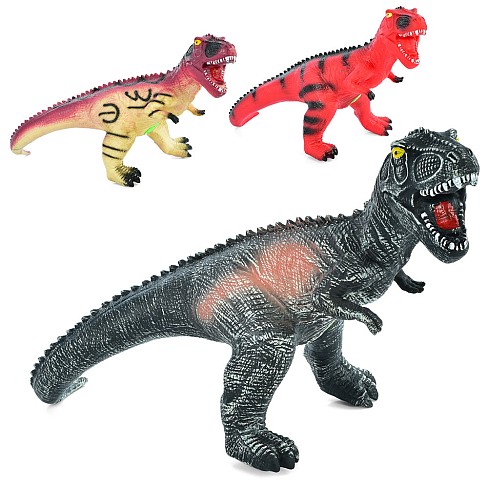 Фігурка 606-4 (24шт) динозавр, 47см, 3 кольори, звук, світло, на бат-ці (табл)