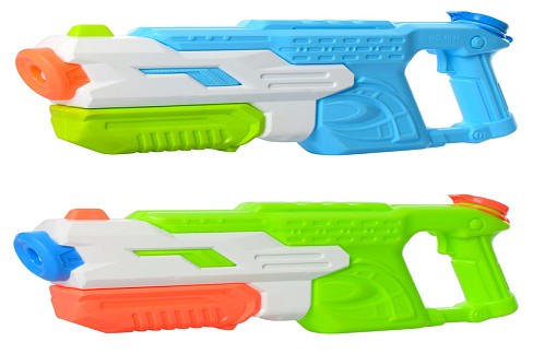 Водяний бластер MR 0491 (36шт) помпа, розмір великий, 38см, 2 кольори, кул, 21,5-48-5см