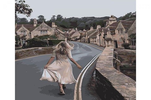 Картина по номерах SY6418 Стежка до міста", розміром 40х50 см"