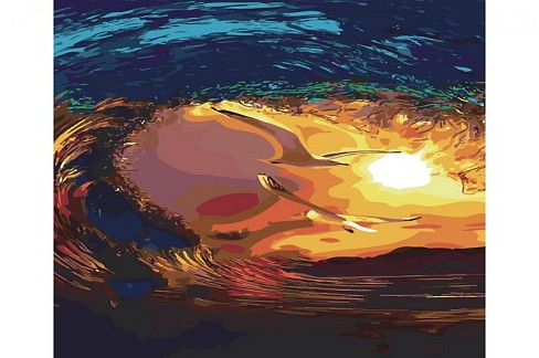 Картина по номерах SY6513 Лови хвилю!", розміром 40х50 см, з лаком та рівнем"