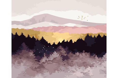 Картина по номерах SY6021 Гори на свiтанку ", розміром 40х50 см"