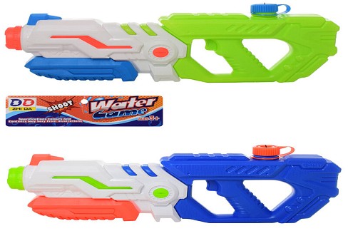 Водяний бластер M 6051 (24шт) помпа, размір великий, 47,5см, 2 кольори, в кульку, 25-58-6см