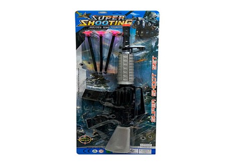 Автомат 684-1 (104шт) 40,5 см, кулі-присоски 3шт, на листі, 18-48-5 см