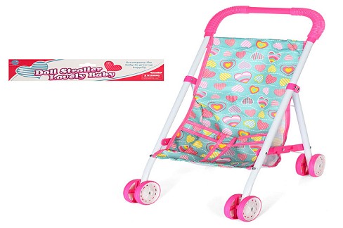 Візочок B5327-2 (36шт) для ляльки, прогулянковий, 24-38-в44см, в кор-ці, 27-64-9см