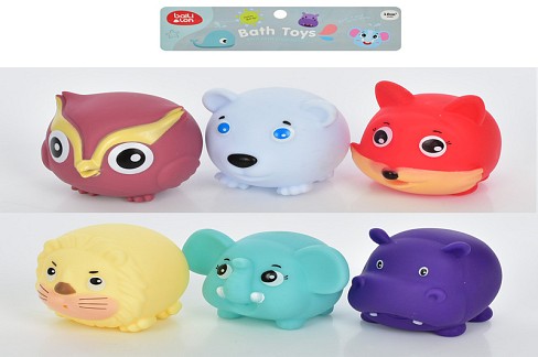 Пищалка Y8619 (192шт/2) бризгалка 6 видів звірят, в пакеті23,3*20 см