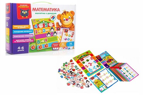 Математика з магнітною дошкою VT5412-02 (укр)