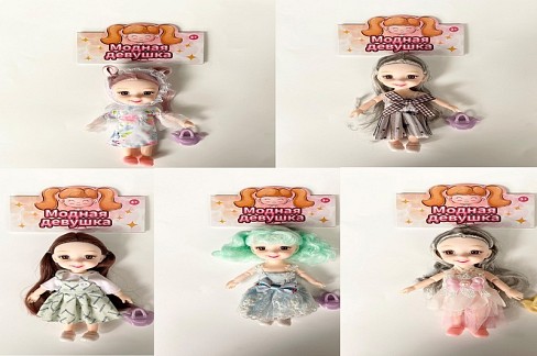 Лялька мален. арт. YL807-6A/8A/10A/11A/12A/20A (180шт/2) мікс 6 видів,пакет. 25*16*6см