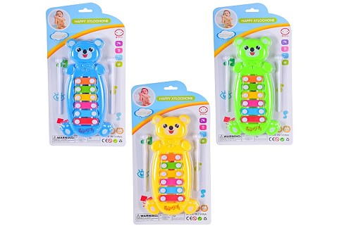 Ксилофон арт. Y9075 (192шт/2) 3 кольори мікс, планш. 39*19*3см