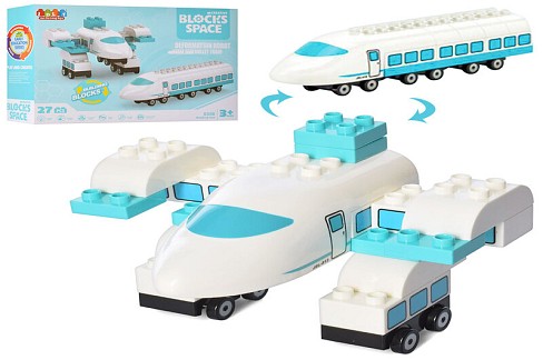 Конструктор JDLT 5356 (48шт) 2в1 (поїзд, літак),27дет,в кор-ці,26,5-19,5-7,5см