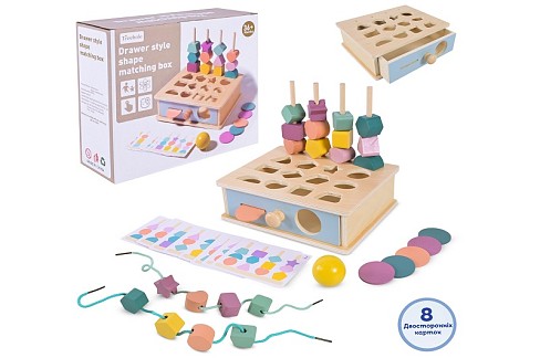 Дерев’яна іграшка арт. C9433 (20шт)  пірамідки, сортер у кор. 22,5*19,8*7,5