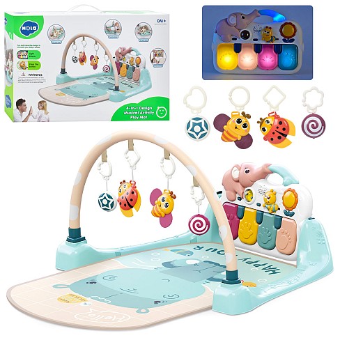 Килимок для немовляти HE898900 (6шт) піаніно, підвіски, муз, св, звук тварин, на бат-ці, в кор-ці, 5
