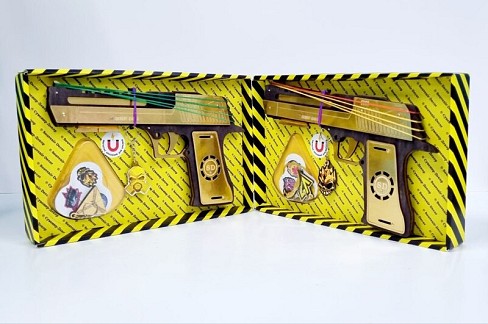 Зібрана модель Гумкостріл DESERT EAGLE " BLACK (пакування BOX)  DE-B-B"