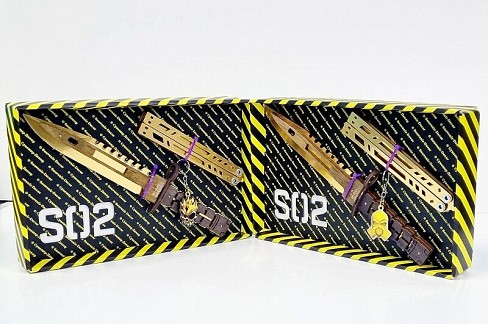 BOX Сувенірний SO-2 МЕТЕЛИК LEGASY &amp; M-9 BAYONET GOLD  SO2-2-B"