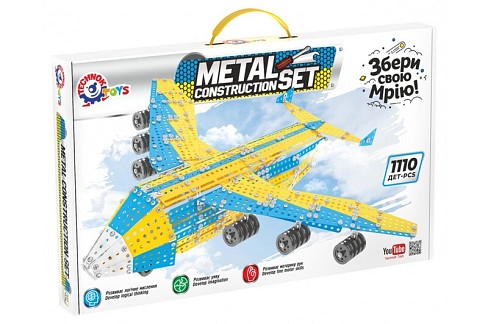 Конструктор металевий Літак Мрія" (1110 дет) Тех9178"