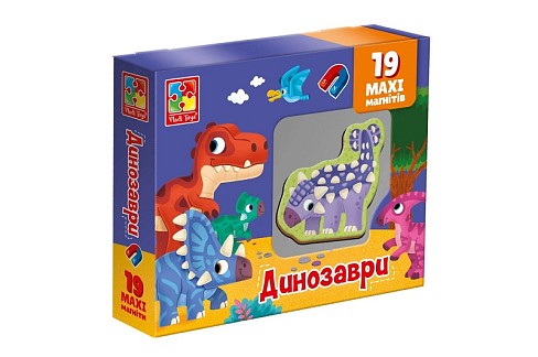 Набір магнітів Динозаври" VT3106-23 (укр)"