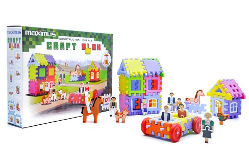 Конструктор Craft Blok 101 ел. з НАЛІПКАМИ (в коробці) ТМ Maximus" (арт.9175)"