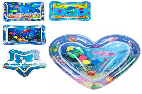 Килимок для немовляти WM-1-5 (60шт) надувний, водяний, 5видів, в кульку,17-18-3см