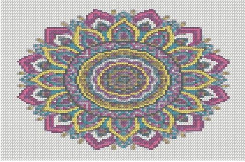 Алмазна картина Візерунки у стилі мандала Strateg розміром 30х30 см (CA-0061)