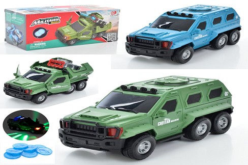 Машина арт.  8811-19 (72шт/2) батар. 2 кольори, світ., звук, відкр. двері, короб. 22,5*1,5*10,8см