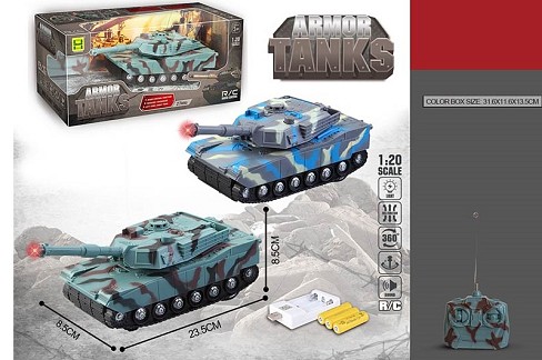 Танк р/к арт. SH091-418B (60шт)2кольори, світло, звук, короб. 31,6*11,6*13,5м
