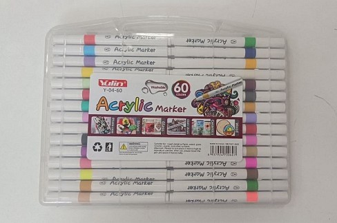 Набір акрилових маркерів Marker Acrylic Yulin Y-04-60(1/6/24) SA-0472