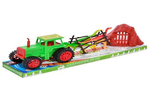 Трактор 855A-34 (96шт) інерція, 27см, динозаври 2шт, в слюді 32-10-8,5см