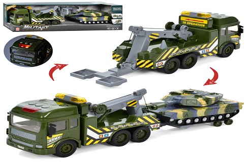 Евакуатор з танком інерційний, озвучений зі світлом в коробці RJ3367 р.58*12*17,5см