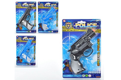 Пістолет 02-3-H3 (288шт)22 см, 2 види (2 кольори) на листі 26-15-4см