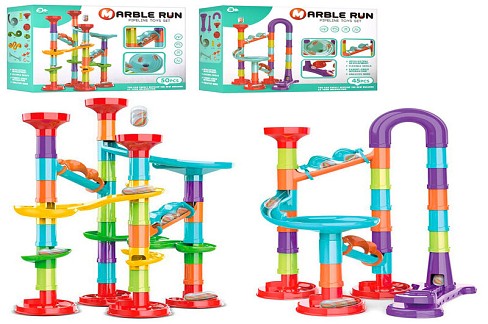 Гра 8803-8804 (60шт) лабіринт, кульки, 2види(50дет, 45дет), в кор-ці, 24,5-19-6,5см